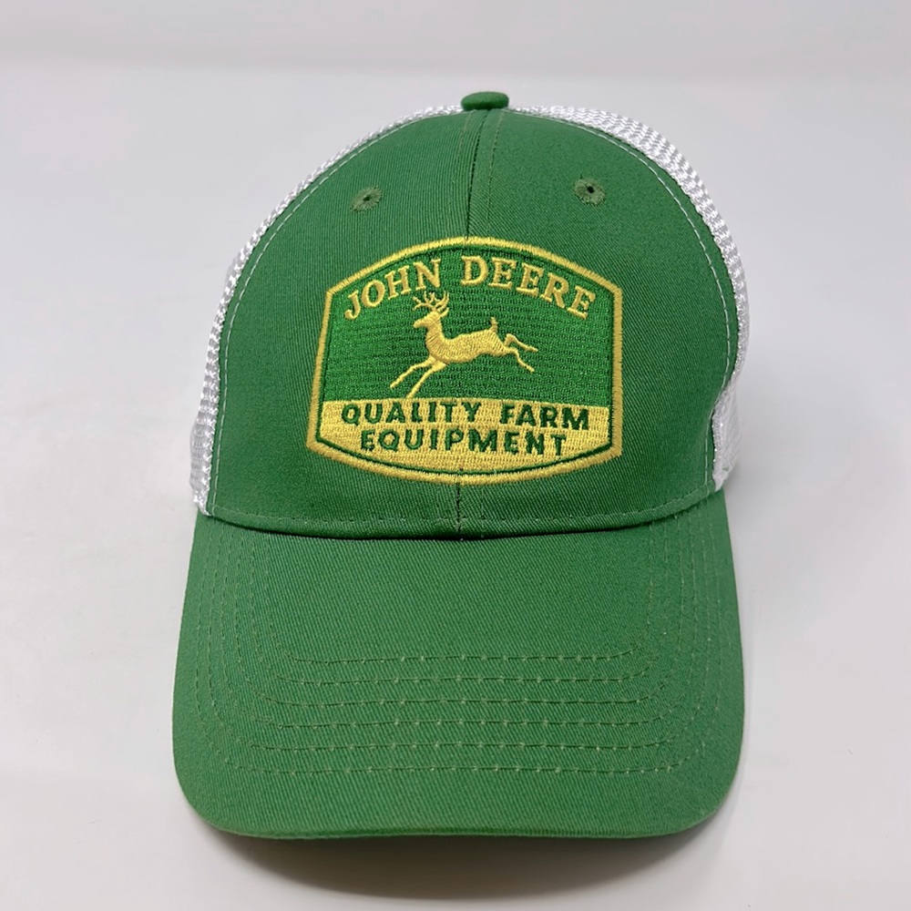 John Deere Green Yellow Logo Baseball Cap Excellent Condition